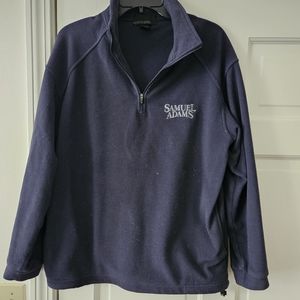 Small Sam Adams navy pullover fleece wester quarter zip